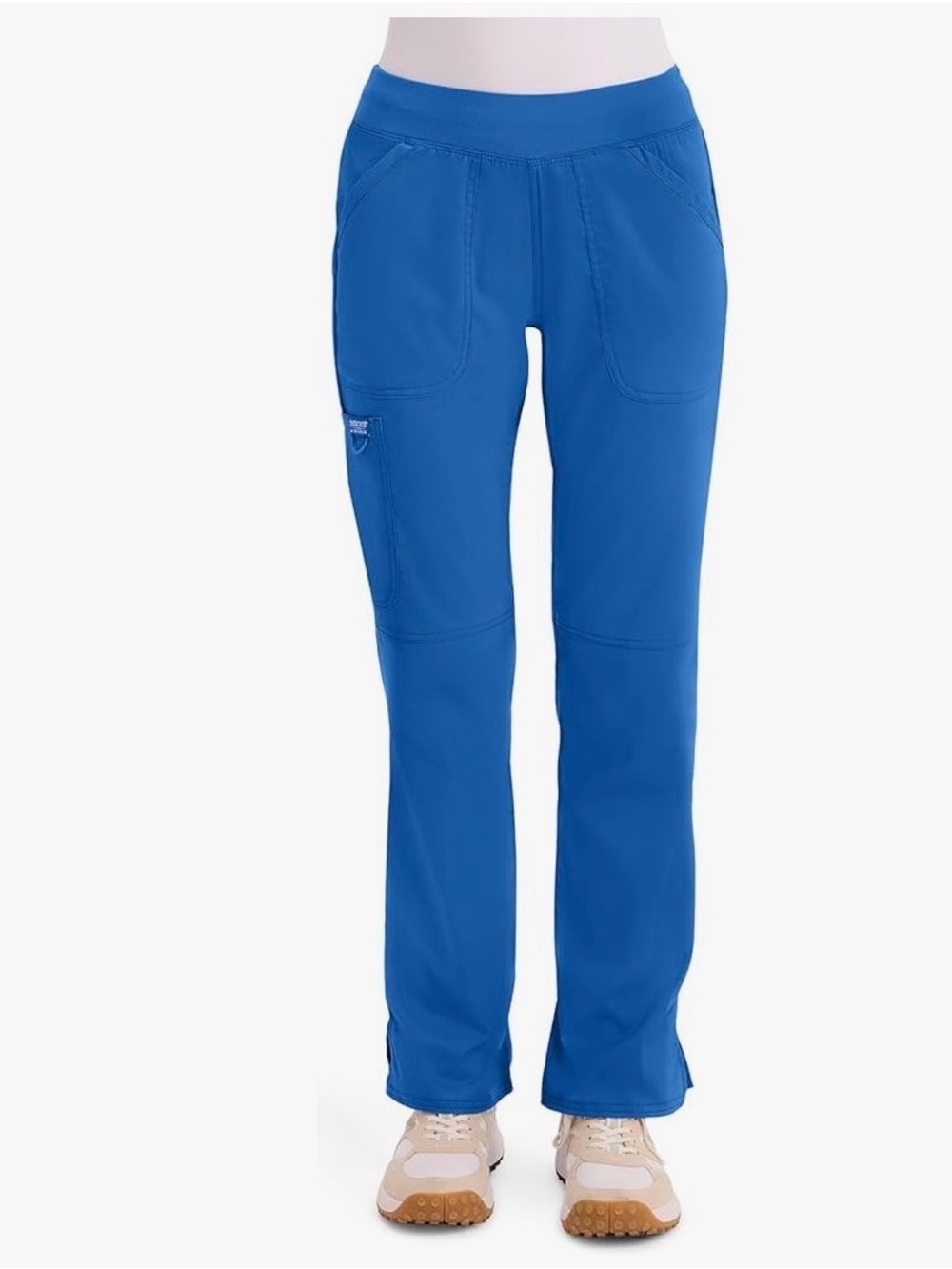 Cherokee Women’s Scrub Pants, Mid Rise Straight Leg Pull On